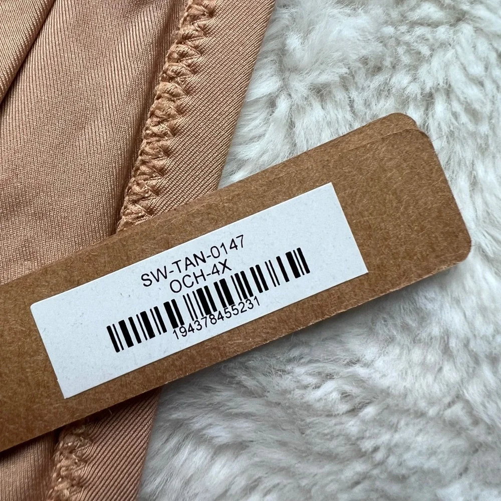 SKIMS Swim Dipped Front Bottom Ochre Tan Bikini SW-TAN-0147 Women Size 4X NEW